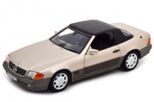 MERCEDES-Benz SL500 Cabriolet 1989 Lightbrown Metallic - Norev Scale 1:18 (183719)