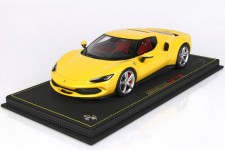 FERRARI 296 GTB Hybrid 830HP V6 2021 Giallo Modena - BBR Escala 1:18 (P18210C)