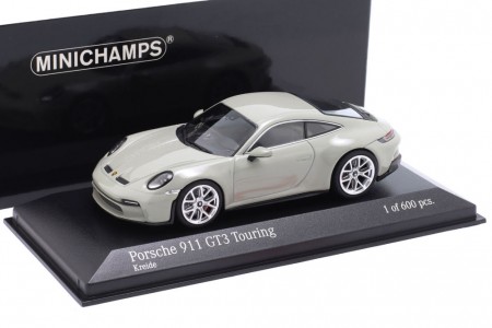 PORSCHE 911 (992) GT3 Touring 2021 Chalk Silver - Minichamps Escala 1:43 (410069600)