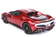 FERRARI 296 GTB Assetto Fiorano 2022 Rosso Fiorano / Met Silver - BBR Escala 1:18 (P18211B)