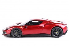 FERRARI 296 GTB Assetto Fiorano 2022 Rosso Fiorano / Met Silver - BBR Escala 1:18 (P18211B)