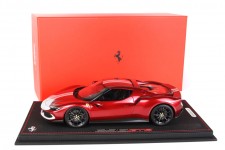 FERRARI 296 GTB Assetto Fiorano 2022 Rosso Fiorano / Met Silver - BBR Scale 1:18 (P18211B)