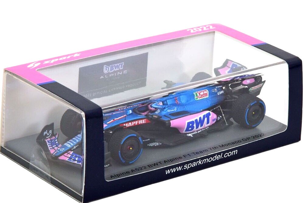 ALPINE Renault A522 BWT GP Monaco 2022 Fernando Alonso - Spark