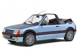 PEUGEOT 205 CTI Convertible 1989 Light Blue Metallic - Solido Scale 1:18 (S1806203)