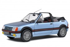 PEUGEOT 205 CTI Convertible 1989 Light Blue Metallic - Solido Escala 1:18 (S1806203)
