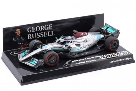 MERCEDES-AMG W13 1era Victoria GP Brazil 2022 G. Russell - Minichamps Escala 1:43 (417222163)