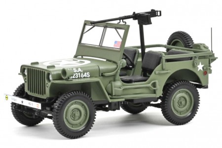 JEEP Willys Army D-Day 1944 Green - Norev Scale 1:18 (189016)