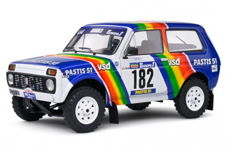 LADA Niva Rally Paris-Dakar 1982 Jobouille / Sardou - Solido Escala 1:18 (S1807305)