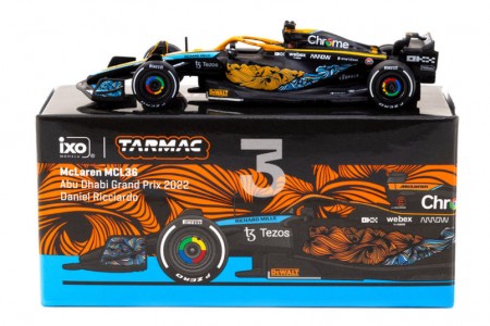 McLaren MCL36 GP Abu Dhabi 2022 Daniel Ricciardo - Tarmac Works Escala 1:64 (T64G-F041-DR3)