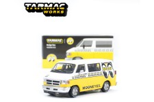 DODGE Van Mooneyes 1996 White / Yellow - Tarmac Works Escala 1:64 (T64G-TL032-ME)