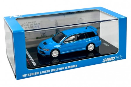 MITSUBISHI Lancer Evo IX Wagon 2005 Blue - Inno Models Scale 1:64 (IN64-EVO9W-BLU)