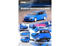 MITSUBISHI Lancer Evo IX Wagon 2005 Blue - Inno Models Escala 1:64 (IN64-EVO9W-BLU)