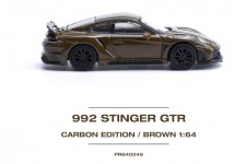 PORSCHE 992 Stinger 992 GTR Carbon Edition Brown - POP Race Scale 1:64 (PR640049)