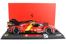 FERRARI 499P Ganador 24h LeMans 2023 No.51 - Incluye Vitrina - BBR Escala 1:18 (P18239-V)