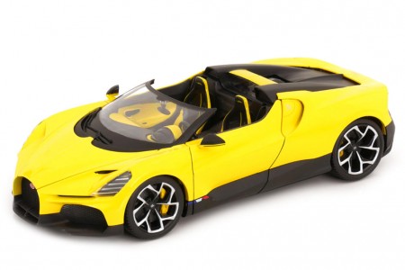 BUGATTI W16 Mistral 2023 Yellow - Bburago Scale 1:18 (11051Y)