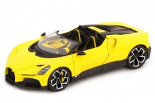 BUGATTI W16 Mistral 2023 Yellow - Bburago Scale 1:18 (11051Y)