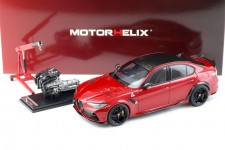 ALFA ROMEO Giulia GTA 2021 Red Metallic - Motorhelix Escala 1:18 (M89001)