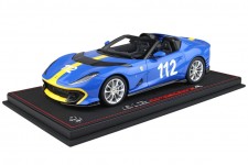 FERRARI 812 Competizione A Spider 2022 French Blue- With Showcase - BBR Scale 1:18 (P18209Q-V)