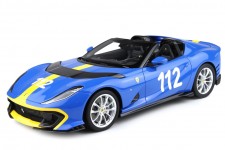 FERRARI 812 Competizione A Spider 2022 French Blue- With Showcase - BBR Scale 1:18 (P18209Q-V)