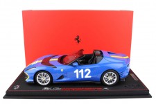 FERRARI 812 Competizione A Spider 2022 French Blue- With Showcase - BBR Scale 1:18 (P18209Q-V)