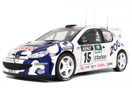 PEUGEOT 206 WRC Rally Tour de Corse 1999 G. Panizzi / H. Panizzi - OttoMobile Escala 1:12 (G081)