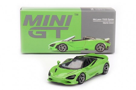 McLaren 750S Spider 2024 Mantis Green MiniGT Escala 1:64 (MGT00783)