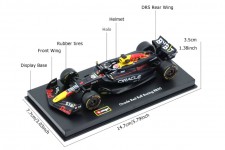 RED BULL RB20 Campeon del Mundo F1 2024 M. Verstappen - Bburago Escala 1:43 (38098V)
