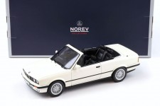 BMW 325i (E30) Cabriolet 1991 White - Norev Escala 1:18 (183213)