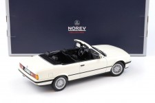BMW 325i (E30) Cabriolet 1991 White - Norev Escala 1:18 (183213)