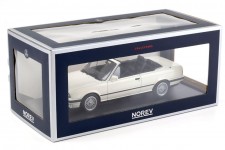 BMW 325i (E30) Cabriolet 1991 White - Norev Scale 1:18 (183213)