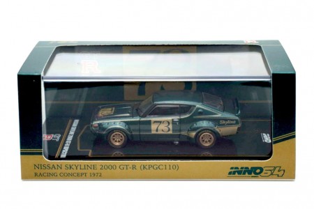 NISSAN Skyline 2000 GT-R (KPGC110) Racing Concept Green - Inno Models Scale 1:64 (in64-KPGC110RC-GRN)