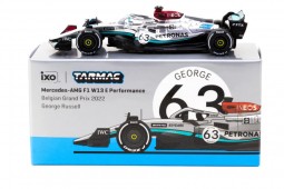MERCEDES-AMG W13 GP Belgium 2022 G. Russell - Tarmac Works Scale 1:64 (T64G-F044GR3)