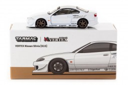 Vertex NISSAN Silvia S15 White Metallic - Tarmac Works Escala 1:64 (T64G-023-WH)