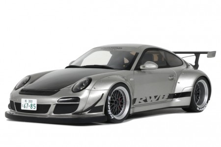PORSCHE 911 (997) RWB Rauh-Welt Abu 2024 Silver - GT Spirit Escala 1:18 (GT483)