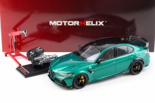 ALFA ROMEO Giulia GTAm 2021 Green - Motorhelix Escala 1:18 (M89008)
