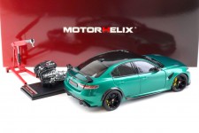ALFA ROMEO Giulia GTAm 2021 Green - Motorhelix Escala 1:18 (M89008)