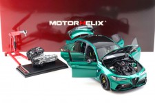 ALFA ROMEO Giulia GTAm 2021 Green - Motorhelix Escala 1:18 (M89008)