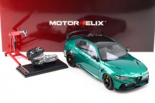 ALFA ROMEO Giulia GTAm 2021 Green - Motorhelix Escala 1:18 (M89008)