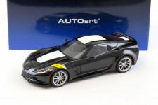 CHEVROLET Corvette C7 Grand Sport 2017 Black - AutoArt Escala 1:18 (71273)