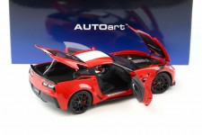 Chevrolet CORVETTE C7 Grand Sport 2017 Red - Autoart Escala 1:18 (71274)