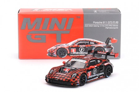 PORSCHE 911 GT3 R Ganador 12h Sebring 2023 Bachler / Vanthoor - MiniGT Escala 1:64 (MGT00770L) 