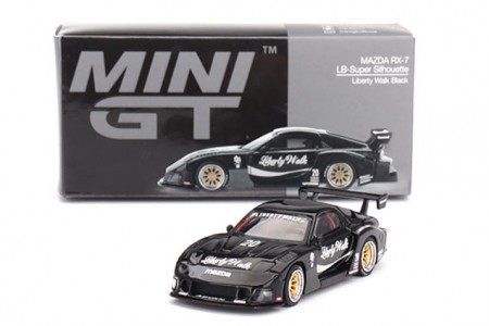MAZDA RX-7 LB-Super Silhouette Liberty Walk 2023 Black - MiniGT Escala 1:64 (MGT00785L)