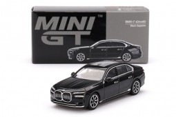 BMW i7 xDrive60 2024 Black Sapphire - MiniGT Escala 1:64 (MGT00802L)