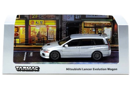 MITSUBISHI Lancer Evolution Wagon Silver - Tarmac Works Scale 1:64 (T64R-042-SL)