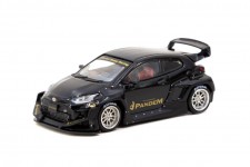 TOYOTA Pandem Yaris GR Black - Tarmac Works Escala 1:64 (T64R-080-BK)