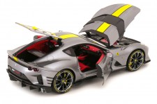 FERRARI 812 Competizione 2021 Grey Metallic - Bburago Scale 1:18 (01647)