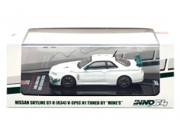 NISSAN Skyline GT-R (R34) V-Spec Mines White - Inno Models Scale 1:64 (IN64-R34VS-MINES)