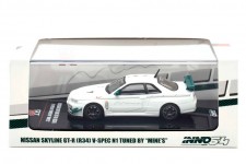 NISSAN Skyline GT-R (R34) V-Spec Mines White - Inno Models Scale 1:64 (IN64-R34VS-MINES)