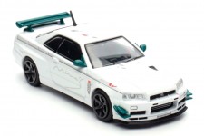 NISSAN Skyline GT-R (R34) V-Spec Mines White - Inno Models Scale 1:64 (IN64-R34VS-MINES)