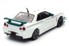 NISSAN Skyline GT-R (R34) V-Spec Mines White - Inno Models Escala 1:64 (IN64-R34VS-MINES)